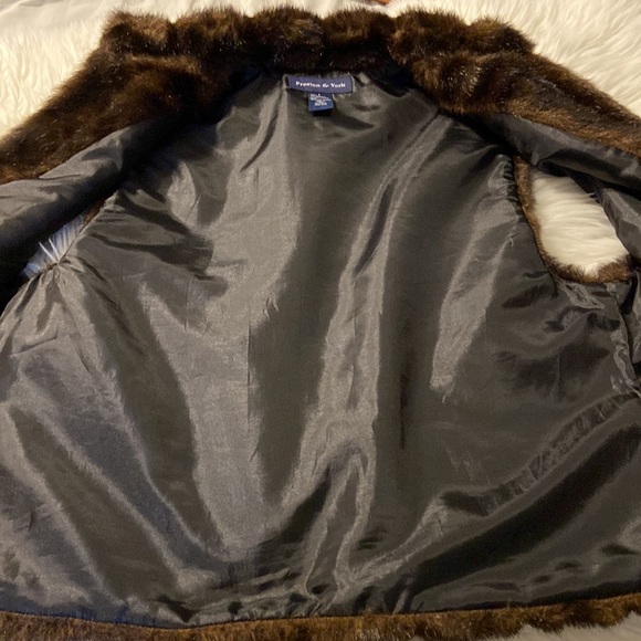 Faux Mink Preston & York Vest size L excellent condition long 24” bust 38” - Picture 5 of 8